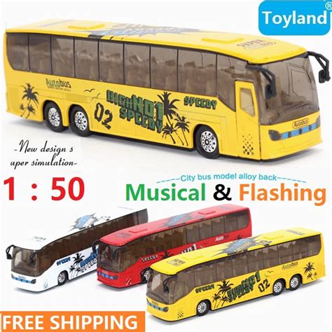 1:50 Diecast & Toy Vehicles,Alloy City Bus Toy,Metal Car Toy Model ...