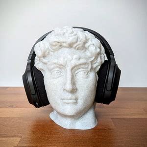 Michelangelo's David Headphone Stand David Bust Sculpture Headset Holder Gaming Desktop ...