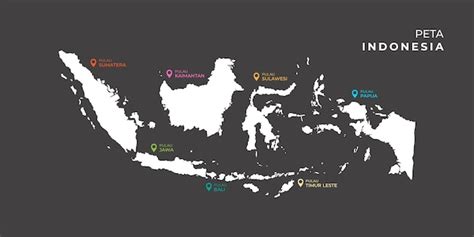 Premium Vector | Peta indonesia or map of indonesia or indonesia map illustration