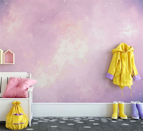 Peel and Stick Wallpaper Pink/ Pink Galaxy Wallpaper/ | Etsy