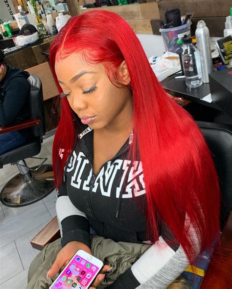 Pin by Nia💛 on HAIR | Red lace front wig, Lace front wigs, Red wigs