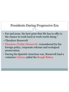 Presidents During Progressive Era / presidents-during-progressive-era ...