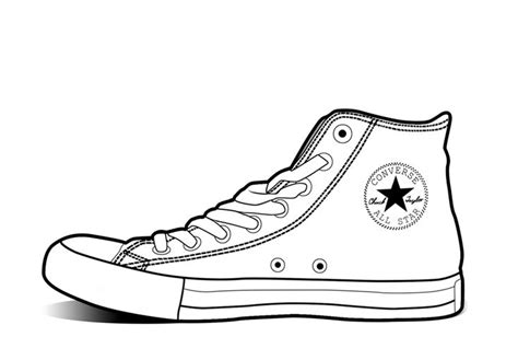 converse shoe coloring page - Arron Loomis