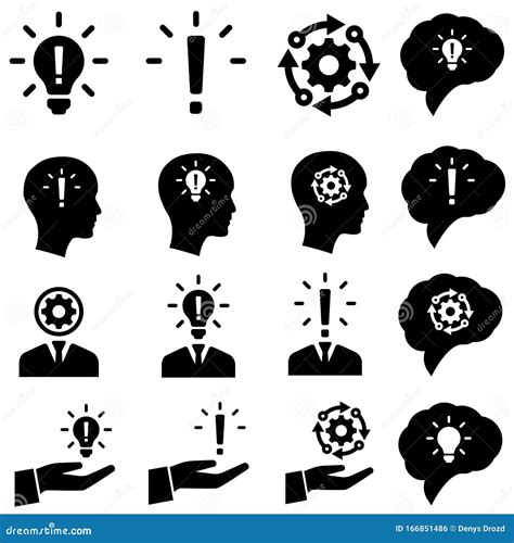 Idea Vector Icon Set. Creativity Related Illustration Sign. Inspiration ...