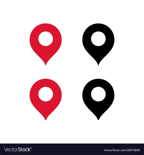 Set pin location icon template Royalty Free Vector Image