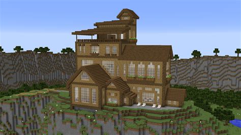 Download «Cliffside Wooden Mansion» (5 mb) map for Minecraft