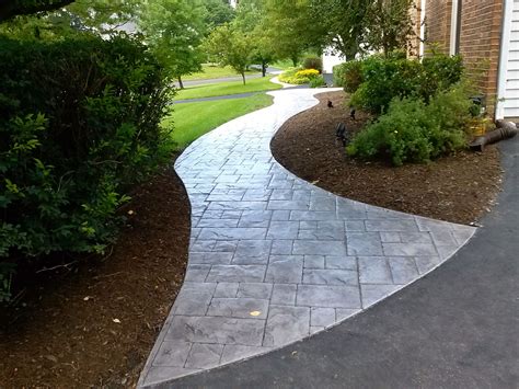 Stamped Concrete Walkway - Ashlar Slate Pattern. | Stamped Concrete | Pinterest | Stamped ...