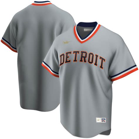 Men's Nike Gray Detroit Tigers Road Cooperstown Collection Team Jersey - Walmart.com