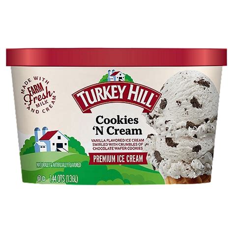 TURKEY HILL Cookies 'N Cream Premium Ice Cream, 1.44 qts - ShopRite