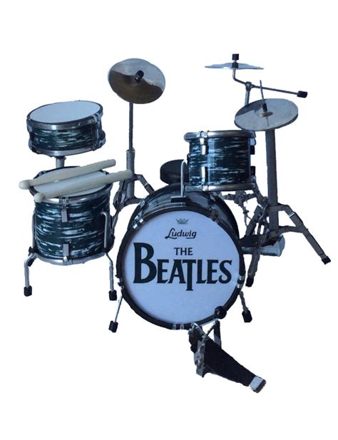 beatles miniature drum set decorative