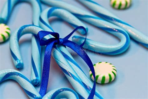 Blue Candy Canes stock image. Image of striped, treats - 37748845