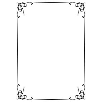 Floral Border A4 PNG Picture, A4 Paper Border Floral Corner Simple, A4 Border, Border, A4 Paper ...