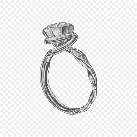 Diamond Sketch PNG Picture, Diamond Ring Sketch Realistic Sketch, Diamond, Ring, Sketch PNG ...