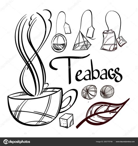 Tea Bag Clipart, 36 multi colours PNG files By Blossoms Digi Shop ...