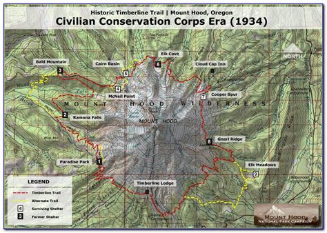 Timberline Trail Map Pdf | The Human Tower