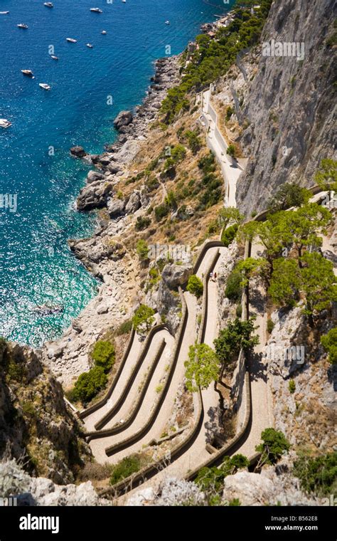 Via Krupp, Capri, Italy Stock Photo - Alamy