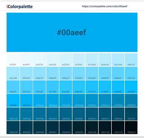 Pantone Process Cyan Up Color | Hex color Code #00aeef information | Hsl | Rgb | Pantone