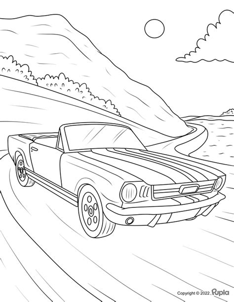 Ford Mustang Car Coloring Pages