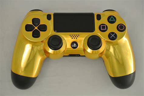 Sony PS4 Controller Custom Chrome Gold Color