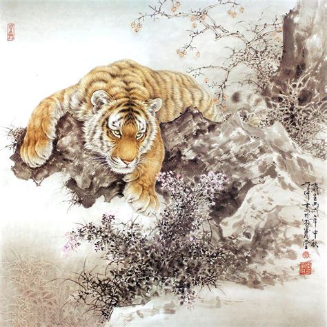 Traditional Japanese Tiger Art - img-Badru