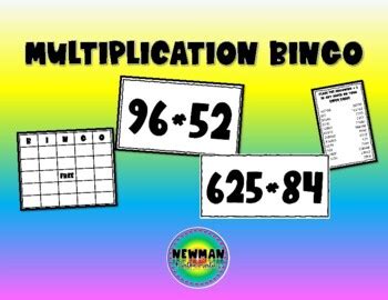 Multiplication BINGO by TeachingTipswithJanowitz | TPT