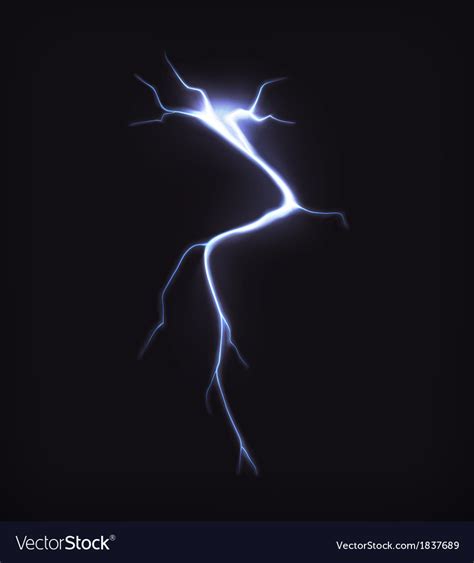 Lightning on black Royalty Free Vector Image - VectorStock