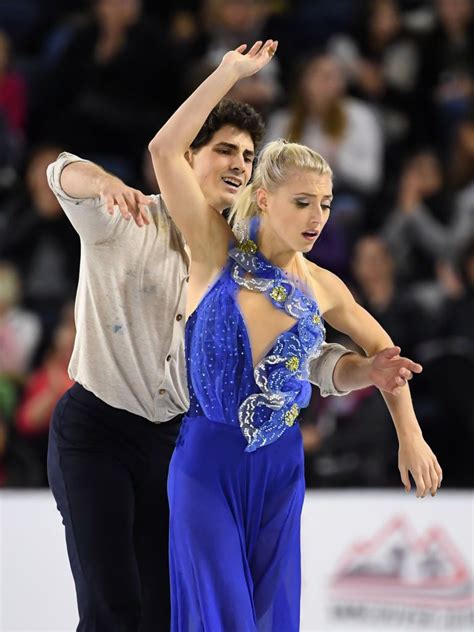 Piper Gilles and Paul Poirier of Canada compete on day two during the ...