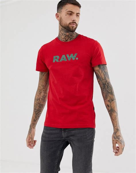 G-star Graphic Raw T-shirt In Red - Red | ModeSens