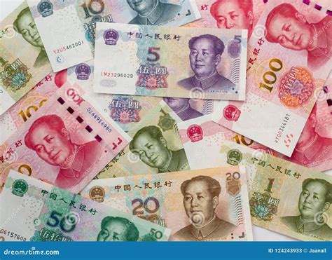 Different Chinese Yuan Banknotes Stock Image - Image of paper, republic ...