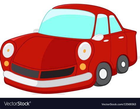 Red car cartoon Royalty Free Vector Image - VectorStock