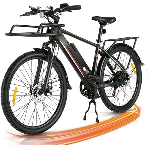 26" 350W Electric Mountain Bicycle Commuter Cargo E-Bike for Adults ...