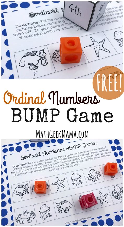 {FREE} Ordinal Numbers Game for Kindergarten-First Grade