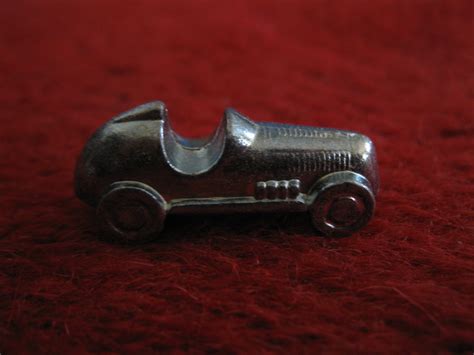 2004 Monopoly Board Game Piece: Race Car Metal Pawn - Game Pieces, Parts