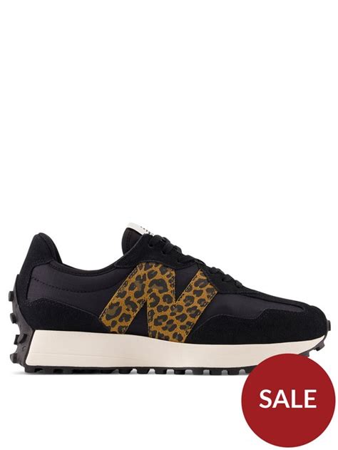 New Balance 327 Animal Print Trainers - Black | littlewoods.com