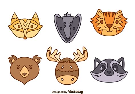 Hand Drawn Forest Animal Vector Set 127699 Vector Art at Vecteezy