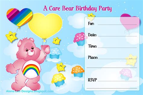 Download your FREE Care Bear Invitations (med-resolution jpeg). Just ...