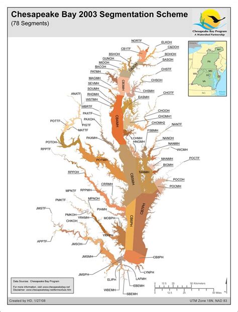 Large Map Of Chesapeake Bay Watershed