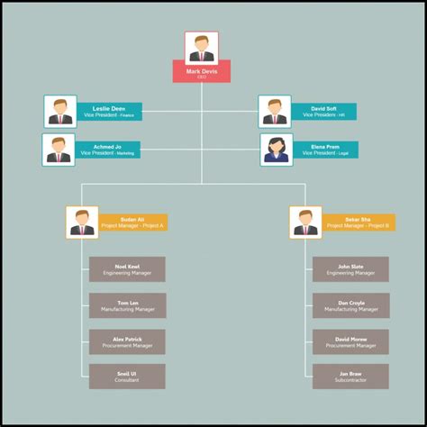 Management Organizational Chart Template in 2020 | Organizational chart, Organizational chart ...