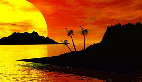 Island Sunset by Alexeyevich on DeviantArt