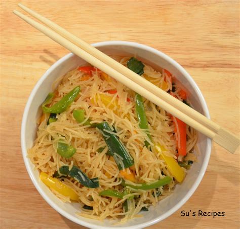 Su's Recipes: Stir Fry Vegetable Rice Noodles