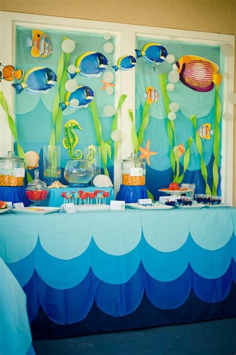 Kara's Party Ideas Under the Sea Water Party via Kara's Party Ideas ...