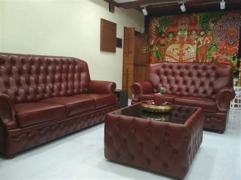 Brown Chesterfield Leather Sofa Set at Rs 240000/set in Chennai | ID: 22303660633