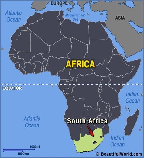 South Africa Location On World Map