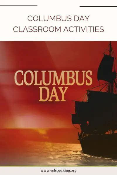 Columbus Day Activities, Games, and Lesson Plan Ideas - ESL Speaking