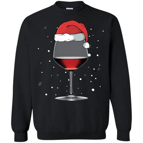 Christmas Wine Santa Glass Merry Xmas Sweatshirt