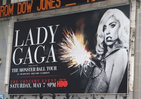 Lady Gaga Concert Billboard Editorial Stock Photo - Image of tour ...