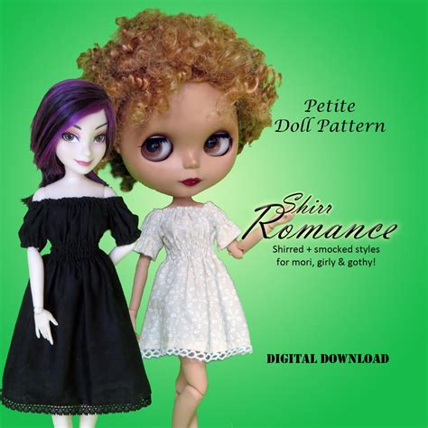 Shirr Romance PDF Sewing Dress Pattern for Petite Doll: Neo Blythe ...