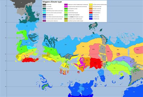 [Spoilers Extended] A Climate Map of Planetos 2.0 : r/asoiaf