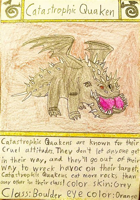 Dragon Cards #63 Catastrophic Quaken by Gustthank on DeviantArt