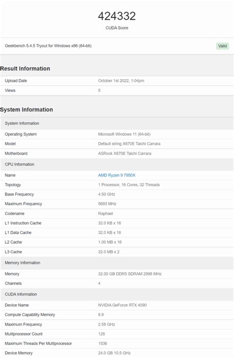 NVIDIA GeForce RTX 4090 CUDA Benchmark Shows A 60% Improvement Over The ...